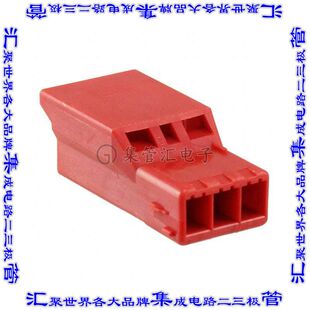 1-1565086-2 矩形连接器外壳3POS插座3.5mm公形引脚红色自由悬挂