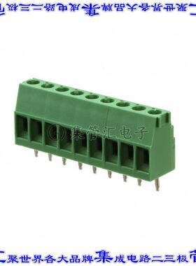 284392-9 线对板连接器9POS接线端子3.81mm通孔水平带板