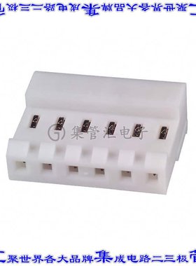 640429-6 矩形连接器6POS插座3.96mm母插口白色IDC锡自由悬挂