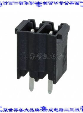 31189102 端子块连接器2POS接头公引脚带罩3.5mm黑色垂直通孔