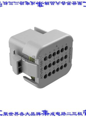 ATV06-18SA-RR01 矩形连接器外壳18POS插头3排母形插口灰色自由悬