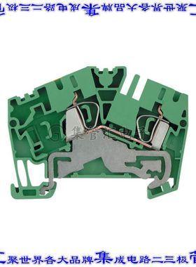 1770380000 端子块连接器2POS接地地面6.1mm绿色黄色10-26AWG