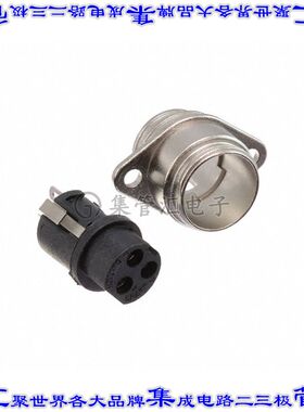 SL103F 圆形连接器3POS插座母插口焊接孔眼银面板安装