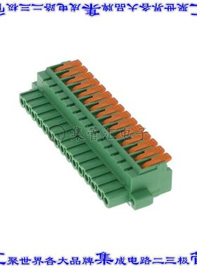 1110643 端子块连接器15POS插头母插口5.08mm绿色自由悬挂