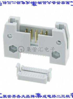 AWH 10G-0202-IDC 矩形连接器10POS接头2排2.54mm公引脚灰色IDC镀