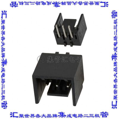 2-644488-3 针座连接器3POS接头2.54mm公形插针通孔直角锡