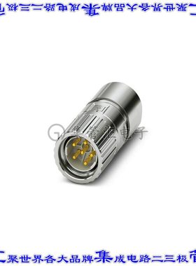 1628881 圆形连接器6(5+PE)插头外壳用于公插针银色自由悬挂底壳