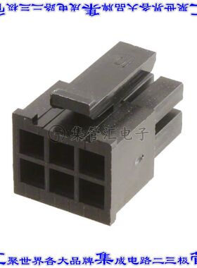 662006113322 矩形连接器外壳6POS插座2排3mm母形插口黑色自由悬