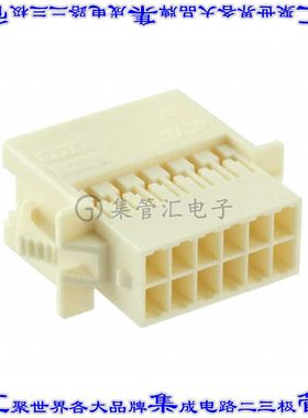 1-1969595-2 矩形连接器外壳12POS插座2排2.5mm公形引脚天然色面