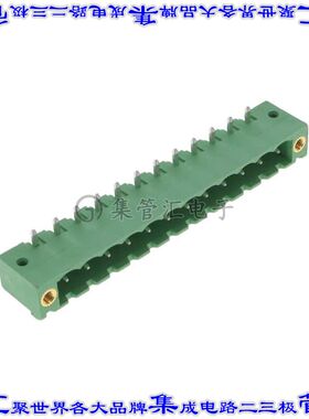 1776799 端子块连接器12POS接头公引脚带罩5mm绿色90DEG通孔