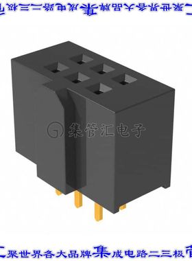 SFH11-NBPC-D03-ST-BK 针座连接器6POS插座2排2.54mm母形插口通孔