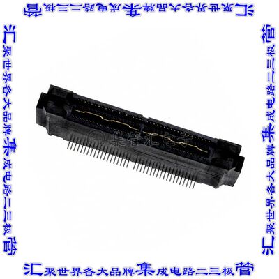 5767005-9 板对板连接器76POS插头外罩触点2排0.64mm表贴SMD镀金