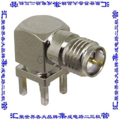 CONREVSMA002 同轴连接器RP-SMA插座公插针焊接50欧姆通孔直角