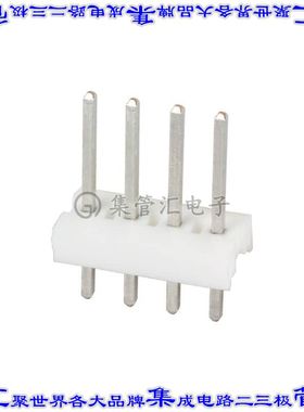 640452-4 针座连接器4POS接头2.54mm公形插针通孔直针锡