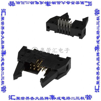 5499786-1 针座连接器10POS接头2排2.54mm公形插针通孔直角镀金