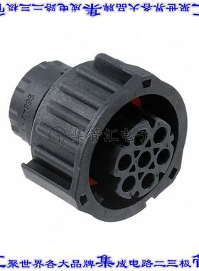 967650-1 圆形连接器7POS插头外壳用于母插口黑色自由悬挂耦合螺