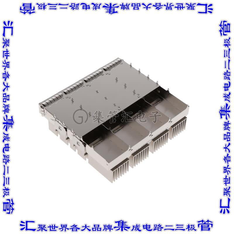 UE36-B46200-06A4A 插拔式连接器外壳成组(1 x 4)QSFP-DD通孔直角