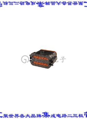 DT06-12SB-CE05 矩形连接器外壳12POS插头2排母形插口黑色自由悬