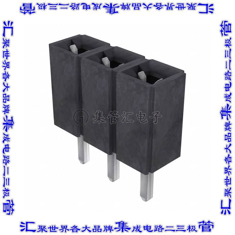 SLW-103-01-T-S 针座连接器3POS插座2.54mm叉状通孔直针锡