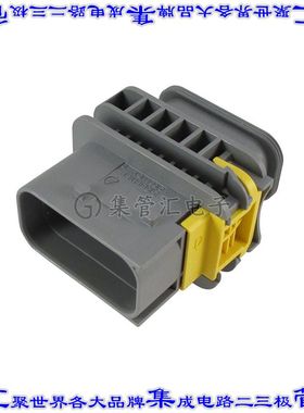 2-1564414-1 矩形连接器外壳12POS插头2排4mm公形引脚灰色面板安