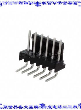 3-647630-6 针座连接器6POS接头2.54mm公形插针通孔直角锡