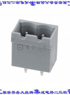 5433011 端子块连接器2POS接头公引脚带罩5mm灰色垂直通孔
