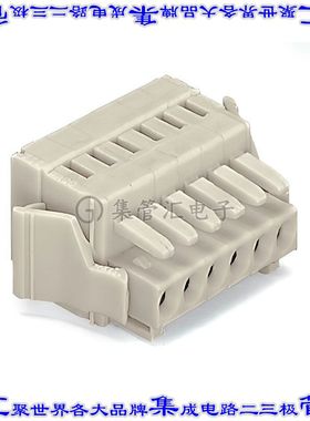 734-108/037-000 端子块连接器8POS插头母插口3.5mm灰色自由悬挂