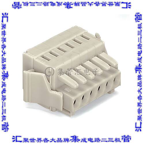 734-104/037-000 端子块连接器4POS插头母插口3.5mm灰色自由悬挂