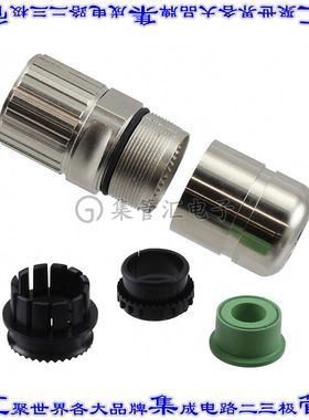 1605532 圆形连接器6(5+PE)插头外壳用于母插口银色自由悬挂底壳