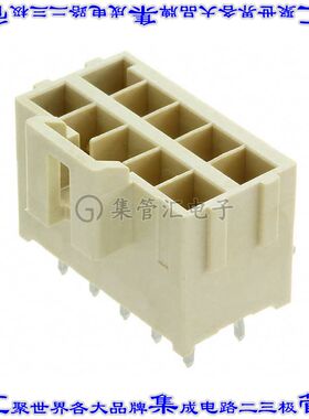 1722982310 针座连接器10POS接头2排3.5mm公形插针通孔直针镀金