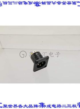 DE3MBAU 圆形连接器3POS插座公形引脚焊杯镀金面板安装