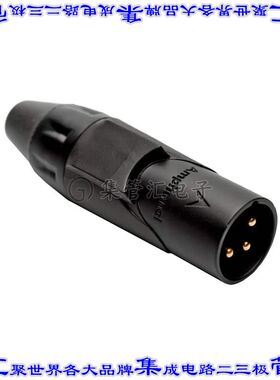 AX3MB9M-AU 圆形连接器3POS插座公形引脚焊杯镀金自由悬挂