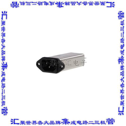 FN9255EB-2-06 电源接入连接器3POS插座公型片状插脚IEC320-C14面