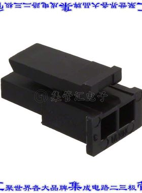 436450208 0436450208矩形连接器外壳2POS插座3mm母形插口黑色自