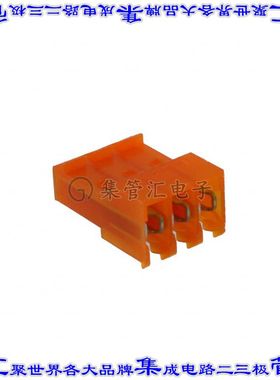 3-641217-3 矩形连接器3POS插座3.96mm母插口橙色IDC镀金自由悬挂
