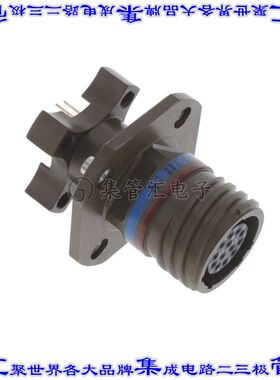 KJAD0T11W35SN115 圆形连接器13POS插座母插口焊接面板安装通孔