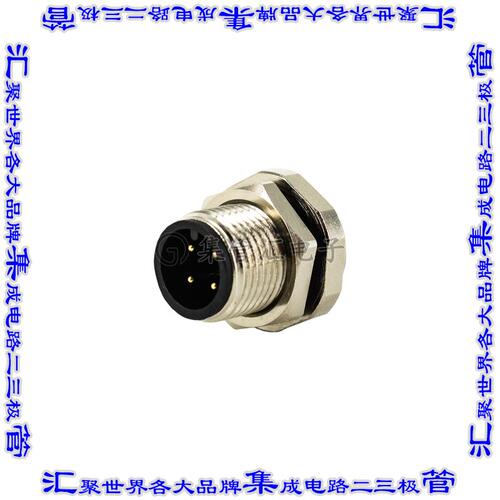 216A-04MAF 圆形连接器4POS插座公形引脚焊杯镀金面板安装