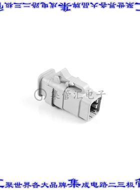 ATM06-6S-SR01GY 矩形连接器外壳6POS插头2排母形插口灰色自由悬