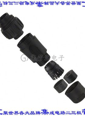 C01610H00600012 圆形连接器7(6+PE)插头外壳用于公插针黑色蓝色