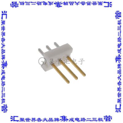 3-641211-3 针座连接器3POS接头2.54mm公形插针通孔直针镀金
