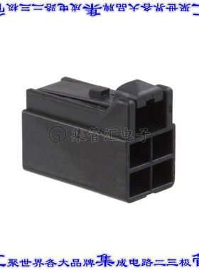 DF62C-4S-2.2C(11) 矩形连接器外壳4POS插座2排2.2mm母形插口黑色