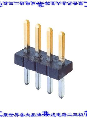 M50-3530442 针座连接器4POS接头1.27mm公形插针通孔直针镀金