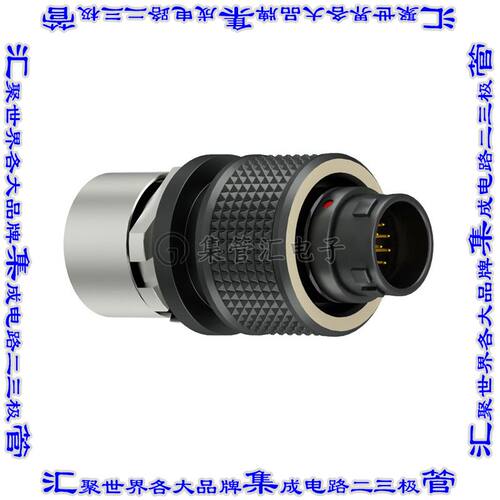 C10WAM-P07XFG0-0000 圆形连接器7POS插头公引脚焊杯镀金自由悬挂