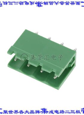 395215004 0395215004端子块连接器4POS接头公引脚带罩5mm绿色垂