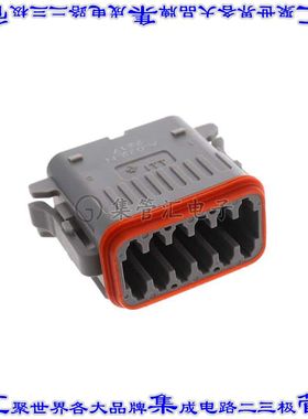 IT06-12SA-022-N 矩形连接器外壳12POS插头2排母形插口灰色自由悬