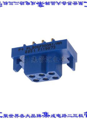 PLB06F300A1/AA 背板连接器6POS插座母插口2排5mm通孔蓝色