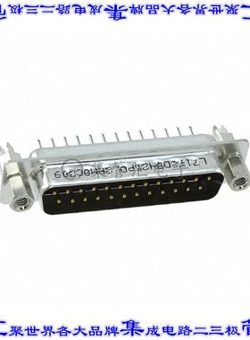 L717SDBH25POL2RM8C309 连接器25POS插头公引脚2排D-Sub通孔