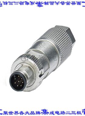 1414610 圆形连接器8POS插头公引脚IDC镀金自由悬挂