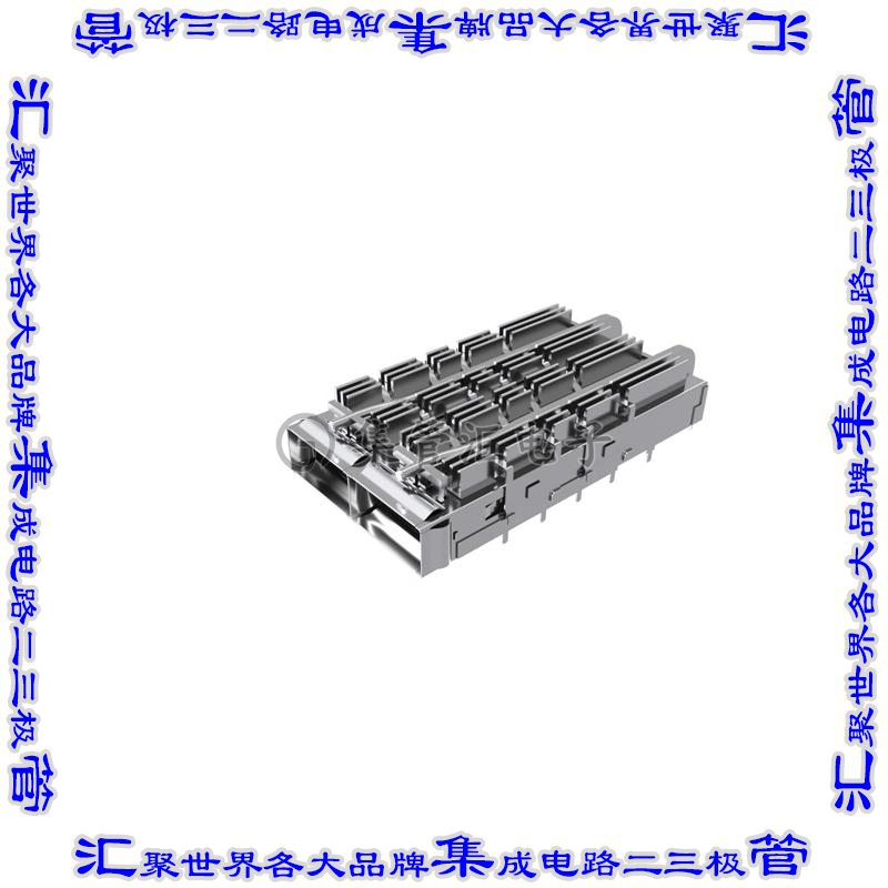 UE36C2621106A3A 插拔式连接器外壳成组(1 x 2)QSFP-DD通孔直角压