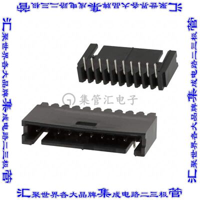 5-102523-8 针座连接器10POS接头2.54mm公形插针通孔直角锡